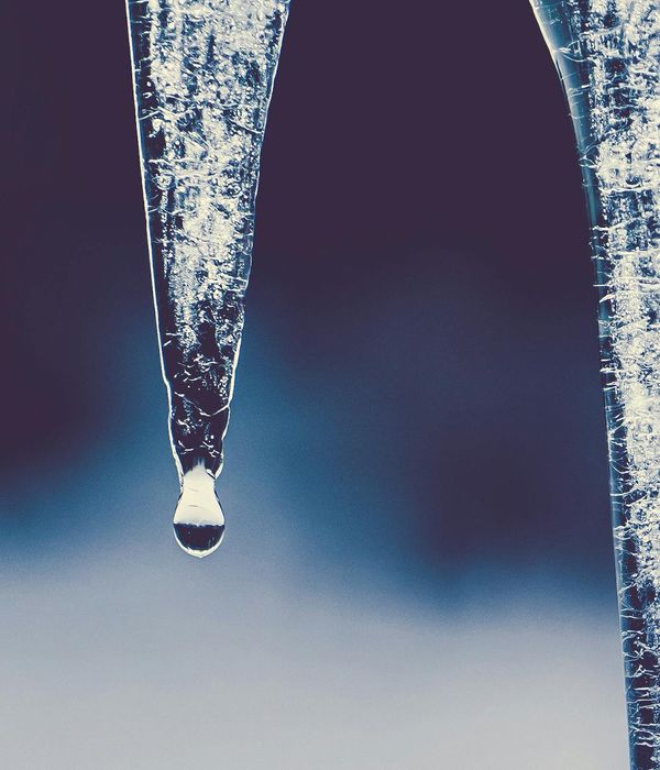 Abstract ice crystals representing visual clarity and calm focus